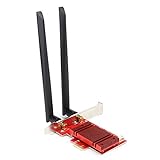M.2 NGFF-zu-PCI-E-Netzwerkadapterkarte, Drahtlose Dualband-Netzwerkkarte, WiFi-PCIe-Adapter mit Antennen Für 8265AC 9260AC AX200 DW1560