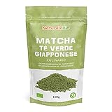 Matcha Tee Pulver Bio - Cooking-Qualität - 100 GR. Original Green Tea aus Japan. Japanischer Matcha Ideal zum Smoothies – Shakes - Latte. Tee hergestellt in Japan Uji, Kyoto. NaturaleB