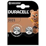 Duracell Specialty 2025 Lithium-Knopfzelle 3 V, 2er-Packung (CR2025 /DL2025) entwickelt für die Verwendung in Schlüsselanhängern, Waagen, Wearables und medizinischen G