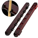 gotyou Billard Wandhalterung,Snooker Pool Cue Wall Mounted Rack,Billard Queue Halter 6 Billiard Cue,Billard Zubehör für Schulen, Heime, V