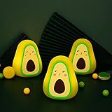 Avocado LED Nachtlicht Kinder, 3 Farben Dimmen Klangregelung Touch Steuerung Nachtlampe Baby, USB Wiederaufladbare Leuchte Tragbare aus Silikon, Kinderzimmer Deko Einschlafhilfe Lampe Geschenk