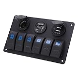 Auto-Steuerschalter, Intelligente Steuerung wasserdichte Funktion Auto-Schalttafel Verhindert Staub Multifunktions für Traktoren für Automobile M