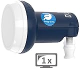 DUR-line Blue ECO Single Stromspar-LNB - 1 Teilnehmer - Premium-Qualität - [ Test SEHR GUT *] 1-Fach, digital, Full HD, 4K, 3D