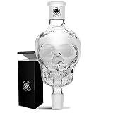 DILAW® Shisha Molassefänger XXL Totenkopf (aus Glas für (Schliff 18/8) - Wasserpfeife, Vorkühler-Aufsatz Skull Wasserp