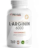 L-Arginin 360 Kapseln vegan - mit 6000mg pflanzlichem L-Arginin aus Fermentation (davon 6000mg reines L-Arginin) je Tagesdosis - Ohne Zusätze - Made in Germany - 100% veg
