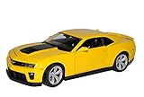 Welly Chevrolet Chevy Camaro SS RS Coupe Gelb Schwarze Streifen Bumble Bee Bumblebee Transformers ZL1 5. Generation Ab 2009 1/24 Modell Auto mit individiuellem Wunschk