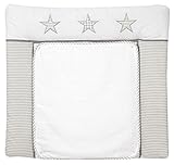 Schardt 3/714 Wickelauflage Stern beige, mit abnehmbarem Frottebezug, 80 x 75 cm - mit Applik