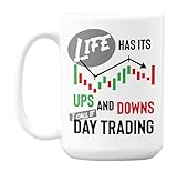 Life Has Ups & Downs Stock Market Day Trading Kaffee- und Teetasse für Händler, 425