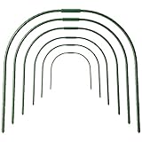 Yeekg 6 Stück 20,5 x 19,7 cm Gewächshaus-Stützreifen, tragbare, rostfreie Gartenpfähle, Stützrahmen, Garten-Wachstumstunnel für Gartengewebe Pflanzenabdeckung Unterstützung