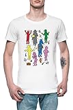 Keith H BoJack - BoJack Reiter Herren T-Shirt Tee Weiß Men's White T-S