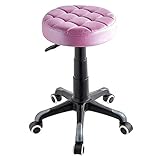 FGHUF Bürohocker Hocker Auf Rollen Höhenverstellbar 45-56cm Drehstuhl Bürostuhl Arbeitshocker 360° Drehbar Ergonomie Rollbarer Arbeitshocker Drehhocker Barhocker Praxishock