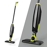MAXXMEE Wischmopp mit Saugfunktion | Kombination aus Spraymopp und Akku-Staubsauger | abellos und schnell einsatzbereit - ohne Eimerschleppen und Auswringen | 250 ml Wassertank [grün/schwarz]