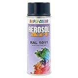 Dupli-Color 787829 AEROSOL Art RAL 5011 stahlblau glänzend 400 ml, transp