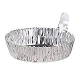 CHICTRY 50Pcs Aluminium Wägeschalen mit Griff Runde Form Probeschalen Aluminiumfolienschale für Labortest Ersatzteil Zubehör Silber M