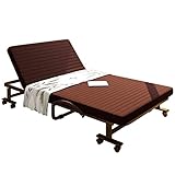 Klappbett mit Matratze Klappbett mit Memory-Schaum-Matratze Snjiaheim robuster Metallrahmen Tragbares Schlafsofa Größe einfach zu verstauen Klappbett für Erwachsene-cafei||120*190CM
