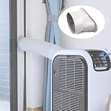 Aiboria 130mm Auspuffkanalschnittstelle Schlauchrohradapter für tragbares Klimaanlagenrohr, Flache Mundschnittstelle Auspuffschlauchrohranschluss Einfach zu b
