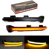 Ein Paar Dynamisch spiegeln Blinker LED Leuchtanzeige für Golf 5/7 MK7 GTI R GTE GTD mit Black S