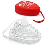 AIESI® Pocket Mask professionelle maske beatmungsmaske für beatmung mund zu mund mit einwegventil und filter # CPR Mask-R