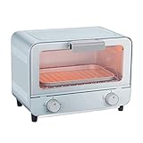 GJJSZ Toaster, Backofen 9 l, einstellbare Temperatur 60 – 230 °C und Timer 30 Minuten, multifunktionaler Backofen für zu Hause, Kuchen, Brot, Biskuit, Maschine aus Hartglas 800 W (Farbe: Blau)