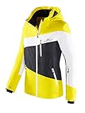 Black Crevice Damen Skijacke, Funktionsjacke, Color Blocking, gelb/weiß/schwarz, 42