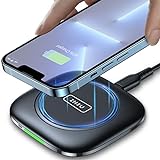 INIU Wireless Charger, Qi-Zertifiziert 15W Kabelloses Schnellladegerät Ladepad mit Auto-Adaptive LED-Anzeige mit iPhone 12 11 Pro Max Xr Xs X 8 Samsung Galaxy S21 S20 S10 S9 S8 Note10 9 AirPods usw