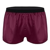 Aislor Herren Shiny Satin Boxershorts Panty Sommer Sport Kurze Hosen Unterwäsche Bademode Gr. M (Taille 31.0/52.0'), w