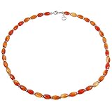 Sogni d'oro Silberzeit Damen-Collier Sterling-Silber 925 rhodiniert Karneol H