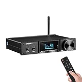 AIYIMA D05 Bluetooth5 OLED 120Wx2 Stereo-Digital-Leistungsverstärker HiFi 2.1CH 24Bit / 192kHz Klasse D Amp USB DAC Koaxiale optische Unterstützung APTX Subw
