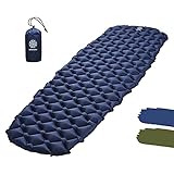 Bahidora Isomatte Outdoor. Isomatte Camping Ultraleicht. Camping Matratze. Outdoor Matratze. Schlafmatte kleines Packmaß - ideal für Camping, Trekking und Backpacking (dunkelblau)