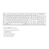 104+19 Japanische PBT Tastenkappen Set Dye-Subbed Cherry Profile kompatibel mit mechanischen Tastaturen mit 7U Leertaste 1.75U 2U Shift (Sushi)