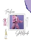 Fashion Sketchbook with Templates: Female Figure Poses for Sketching Design, Handy sized 5'x8', Upgrade Fashionista Portfolio, incl. Plus Sized, Pregnant and Couple Croquis B