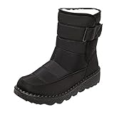 Winterboots Damen wasserdichte Warme Gefüttert Schneestiefel Winterschuhe Winterstiefel Flache rutschfest Bequem Leichte Thermostiefel Schlupfstiefel Winter Kurzschaft Stiefel Boots S