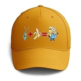 OKIWOKI Minions - Spongebob Schwammkopf Lustiges Goldgelb Kappe - Plankton und Minion (Minions - Spongebob Schwammkopf Parodie signiert Hochwertiges Kappe - Einheitsgröße - Ref : 1196)