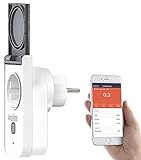 Luminea Home Control WLAN Außensteckdose: Outdoor-WLAN-Steckdose, komp. zu Amazon Alexa & Google Assistant, 16 A (WLAN Steckdose Außenbereich)