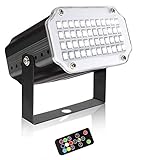 Party Disco Lichter, softeen Mini Stroboskop Disco Licht mit 48 LED und Fernbedienung, 7-Farben-Sound-aktivierte Bühnenbeleuchtung mit automatischem Blitzmodus und einstellbarer Blitzgeschwindigk