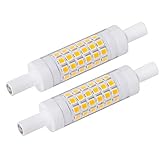 Azhien R7S LED 78mm 5W Nicht Dimmbar,J78 Doppelende Lineare Reflektorlampe, Warmweiß 3000K, 5 Watt, Entspricht 30W 48W 60W Halogenlampe, kein flimmern 230V AC, 500LM, 360 Grad, 2er Pack