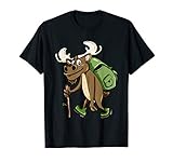 Pilger T-Shirt | Wanderer Jakobsweg Bergsteiger Elch T-S