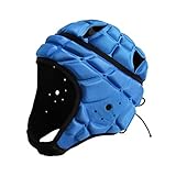 BESPORTBLE Kampfsport Kopfschutz Fußball Torwart Kopfschoner Kopfbedeckung Helm Sport Training Fußball Tormann Eishockey Rugby Kopfschutz Rollschuhlaufen Blau Free S
