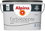 ALPINA Wandfarbe, Farbrezepte 2,5 Liter Kieselstrand Matt, hochdeckende Farb