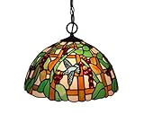 16-Zoll-Vintage-Deckenleuchte im Tiffany-Stil mit Buntglas 3-Licht Pendelleuchten für Esszimmer Küche Pendelleuchten Beleuchtung,220V, E27,B