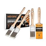 MAVIRAX® Malerpinsel Set 4 STK. - Hochwertige Lackierpinsel Profi - Lackpinsel für Lacke - Pinsel Lack Pinsel Set - Pinselset Maler Pinsel Holz Streichen - Pinsel Klarlack - Pinselset Lack