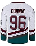 Charlie Conway Shirt #96 Mighty Ducks Eishockey Jersey grün/weiß - Weiß