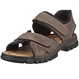 Rieker Herren Sandalen 25051, Männer Trekking Sandalen, doppelklett-verschluss herr-en maenner maennlich-e maskulin,tabak/schwarz / 27,43 EU / 9 U