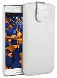 mumbi Echt Leder Flip Case kompatibel mit Samsung Galaxy S8 Hülle Leder Tasche Case Wallet, schw
