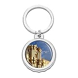 Hqiyaols Keychain Italien Syrakus Kathedrale Sizilien Cap Flaschenöffner Schlüsselbund Creative Kristall Rostfreier Stahl Schlüsselbund Reisen Andenk
