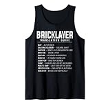 Funny Bricklayer Slang Übersetzungsanleitung & Mauerwerk Tank Top