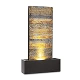 blumfeldt Raincastle Gartenbrunnen für drinnen und draußen Allround Edition - stetiger Wasserumlauf, extralanges 10 m Netzkabel, 12 LEDs, 8 W Pumpe, Schutzart: IPX8, 10 kg, Graphitg