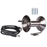 LANHA Schlauchtrommel aus Edelstahl, Gartenschlauchtrommel für die Wandmontage Heavy Duty Metall Schlauchaufroller 40m Kapazität mit 2m Hochdruck-W
