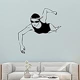 Schönheit Schwimmen Wasserdichte Wandaufkleber Künstler Dekoration Kunst Aufkleber Kreative Wandaufkleber A9 57x59