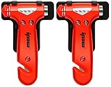 ipow 2-Stück Auto Hammer Fenster Hammer Gurtschneider Sicherheit Hammer fürs Auto Kfz (Klein) …